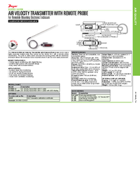Thumbnail of document Data Sheet - 641RM Air Velocity Transmitter with Remote Probe